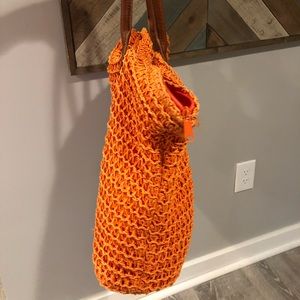 Knit beach bag